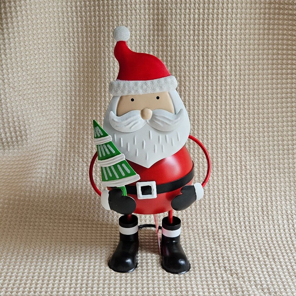 Ashland Christmas - Bobble Santa Tabletop Decor - NEW with tag